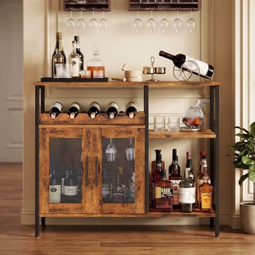 X-cosrack Wine Bar Rack Cabinet with Detachable Wine...