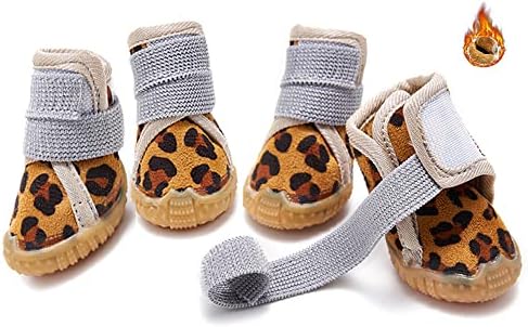Yagizaai Oscars Dog Shoes for Small Medium Large Dogs, Anti-Drop Dog Boots for Winter, Walking, Running, Hiking, Waterproof Plus Velvet Paw Protectors, Ox Tendon Sole Dog Sneakers(Size 3: 7-12lbs)