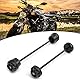 Aramox Vorderrad Hinterrad Gabel Axle Sliders Sturzschutz Rad Gabelschutz Kompatibel mit MT07 FZ07 XSR700