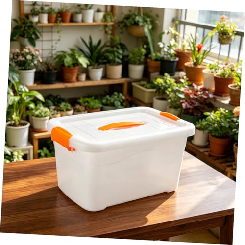 Boîte à jouets plastique robuste Cabilock : conteneur de rangement à poignées - 8