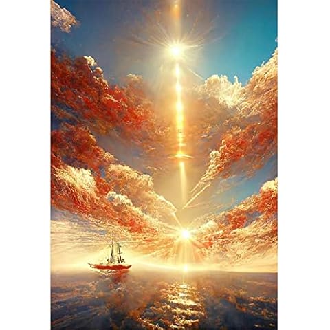 antor Diamond Painting Kits for Adults Beginners Gold Landscapes Diamond Art Kits DIY 5D Diamond Painting by Number Paint with Diamond Full Drill for Home Wall Decor (12x16inch) Cover