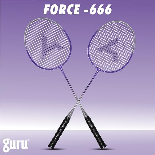 Image of GURU Force-666 Badminton Racket Pack of 1 for Men, Women Boys & Girls with Cover