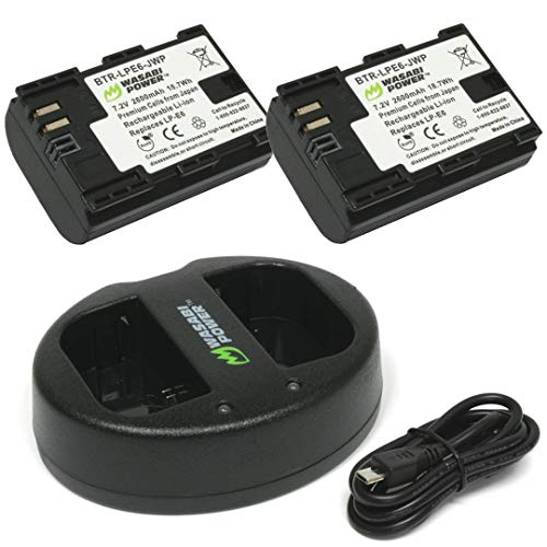 Wasabi Power LP-E6, LP-E6N Battery (2-Pack) and Dual Charger for Canon EOS 5D