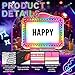 Dunzoom 2 Pcs LED Bottle Service Sign 21.65 x 18.5'' RGB Nightclub Bottle Girl Sign with 10 Personalized Letter Stickers Wedding Entrance Props for Bridal Engagement Anniversary Party Bars