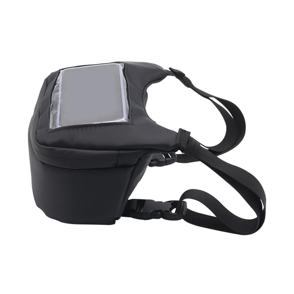 Sacoche étanche guidon pour vélo et moto paquet noir polyester fixation rapide
