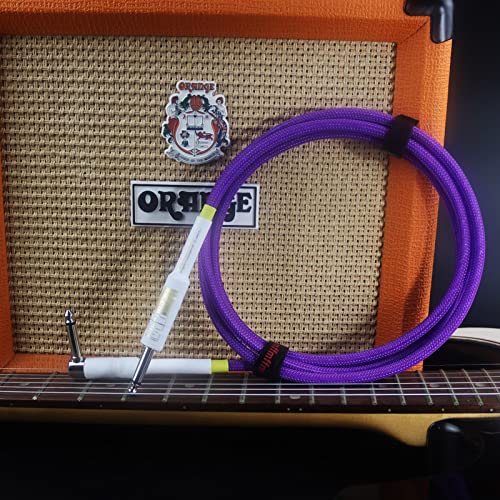 Mffmffm Guitar Cable 3 Ft - Straight To Right Angle 1/4 Inch Guitar Cord, Instrument Cable For Electric Guitar/Amp/Bass, Pro Audio (Purple) #TOP6