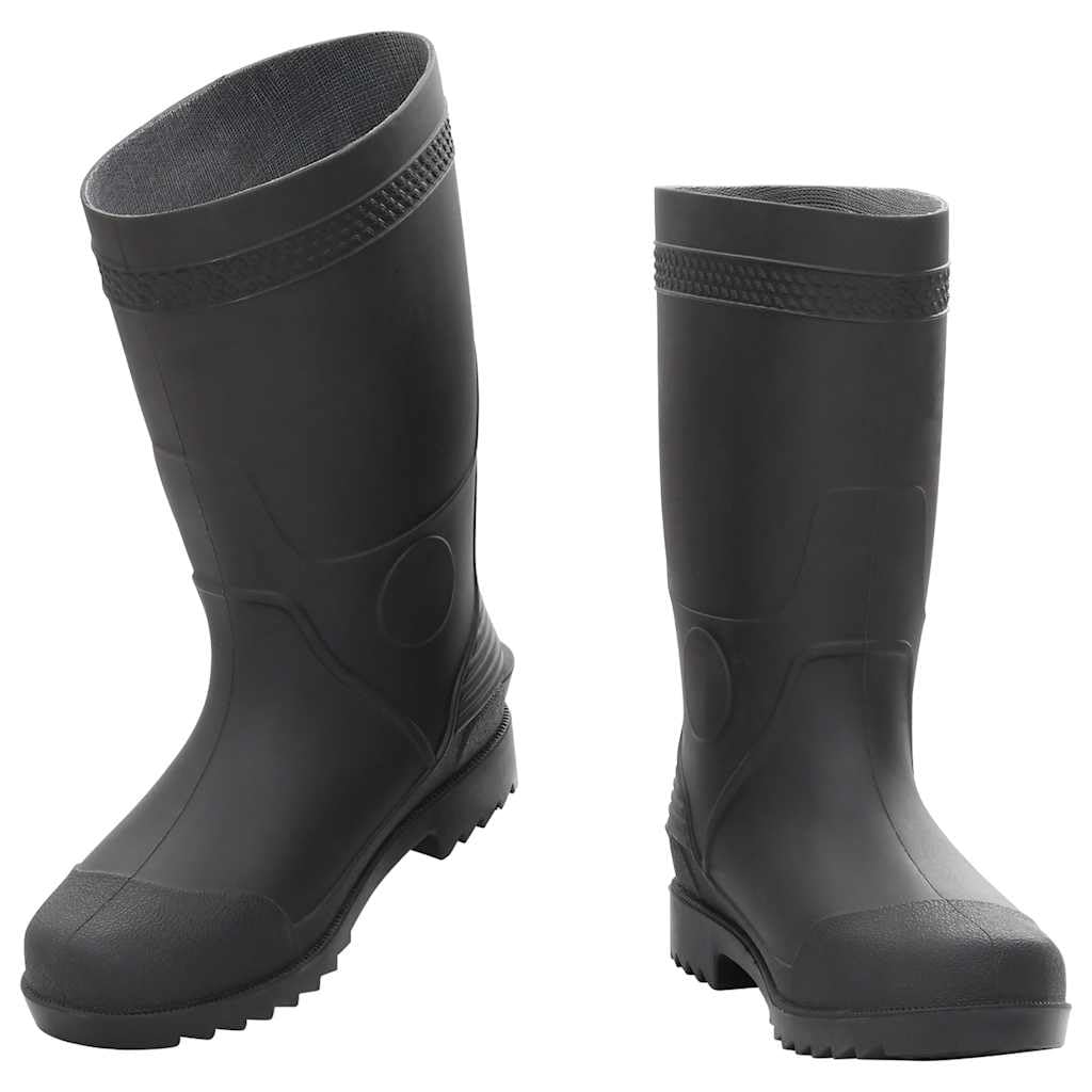 Stivali di gomma neri in PVC, impermeabili, antiscivolo, per attività all'aperto, pesca, caccia, pesca a mosca, palude, acqua, laghetto, ruscello, fiume, lago