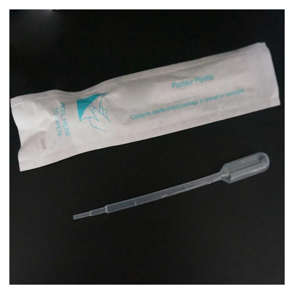 Équipements et fournitures de laboratoire Pipettes de transfert Pasteur en plastique avec compte-gouttes indépendant, 1 ml, 2, 3, ml-L, 100 pièces