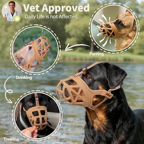 Image of Mayerzon Basket Dog Muzzle for Large Medium Small Dogs German Shepherd