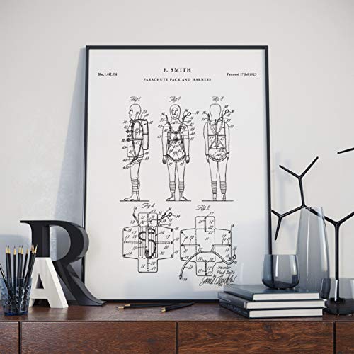 Vintago Skydiving Patent Poster, Skydiving Art, Parachute Patent Print, Parachute Art, Skydiving Wall Art, Skydiving, Parachute Poster, Plane, Qp302 #TOP1