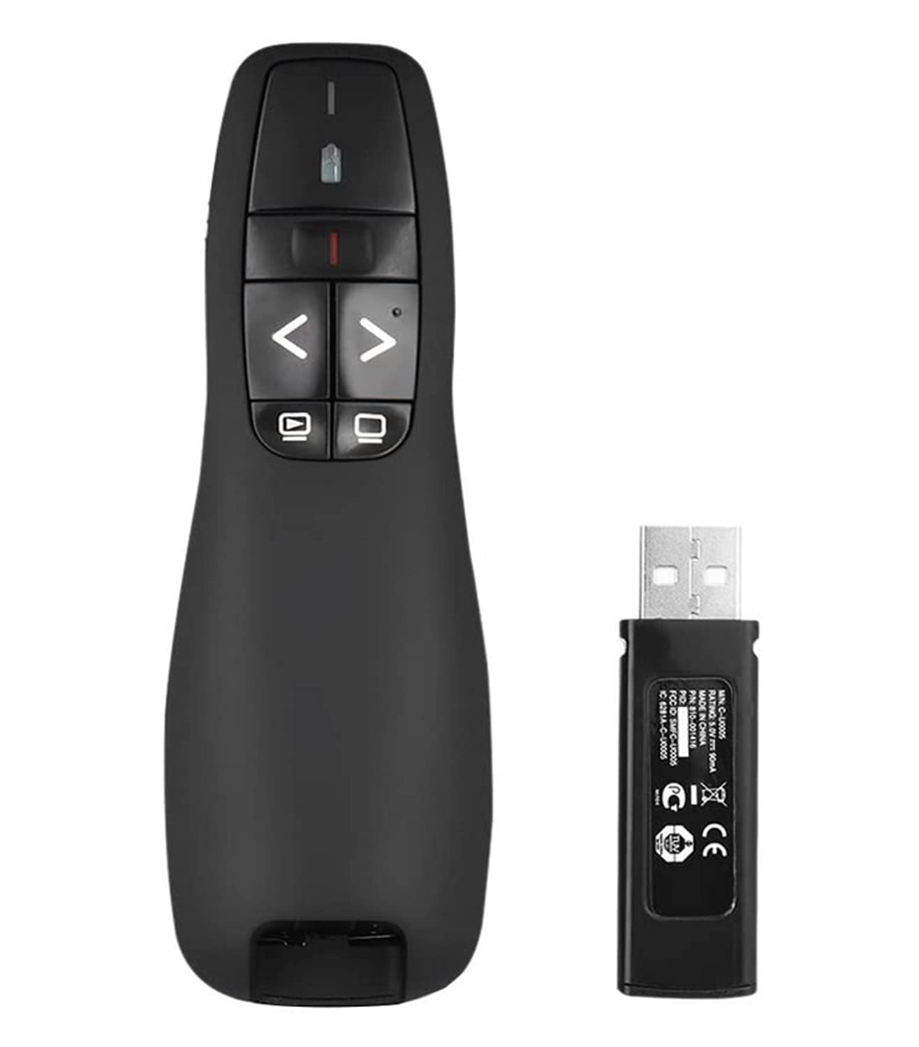 SKEIDO R400 2.4G Hz Mini Wireless Laser Pointer Presenter Receiver Remote Control IR PPT Presenter 650nm Lazer