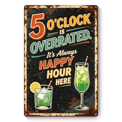 RMMNHLNC Funny Metal Beer Signs Vintage Tiki Bar Wall Decor Gift 8x12