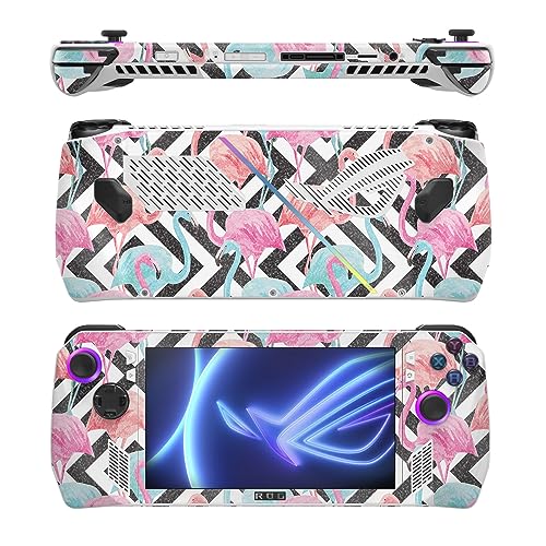 Image of MightySkins Glossy Glitter Skin Compatible with Asus ROG Ally - Pop Flamingo | Protective, Durable High-Gloss Glitter Finish | Easy to Apply