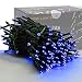 Home Lighting 66ft Christmas Decorative Mini Lights, 200 LED Green Wire Fairy Starry String Lights Plug in, 8 Lighting Modes, for Indoor Outdoor Xmas Tree Wedding Party Decoration (Blue)