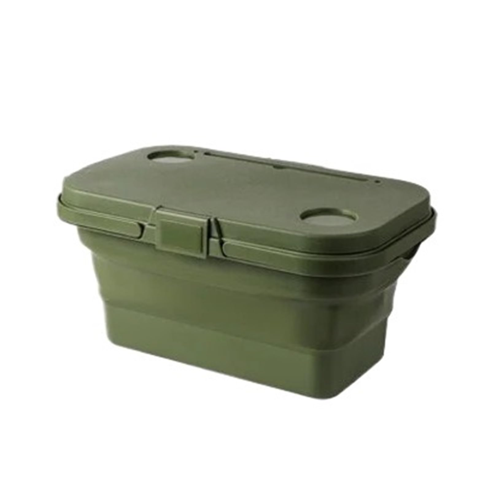 Cesta Plegable de Mano for Picnic, Almacenamiento Elementos Esenciales for Exteriores, Utensilios Cocina for Salida Primavera(Military Green Picnic Basket)