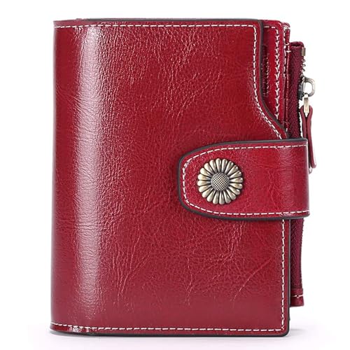 Portefeuille femme compact RFID pour organiser 16 cartes et sécuriser la monnaie