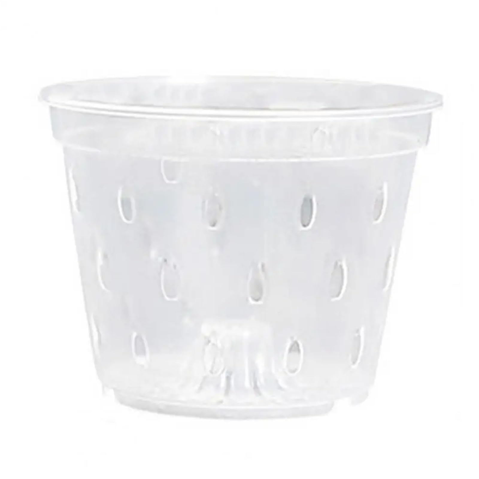 RUWLFE 10pcs Clear Orchid Pot Flowerpot With Holes Plastic Ventilated Planter Plant Containers For Repotting Growing Outdoor Orchids for Succulents, Houseplants(14cm)