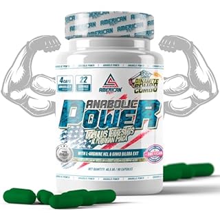 AS American Suplement | ANABOLIC POWER | Anabolizzanti Naturale | Gusto Neutro | Aiuta ad Aumentare la Tua Massa Muscolare | Arricchito con Ginkgo Biloba | 90 Capsule