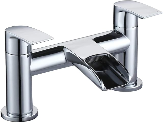[Waterfall Bath Tap] Hapilife Modern Bathroom Tub Monobloc Bath Filler Mixer Chrome Double Lever