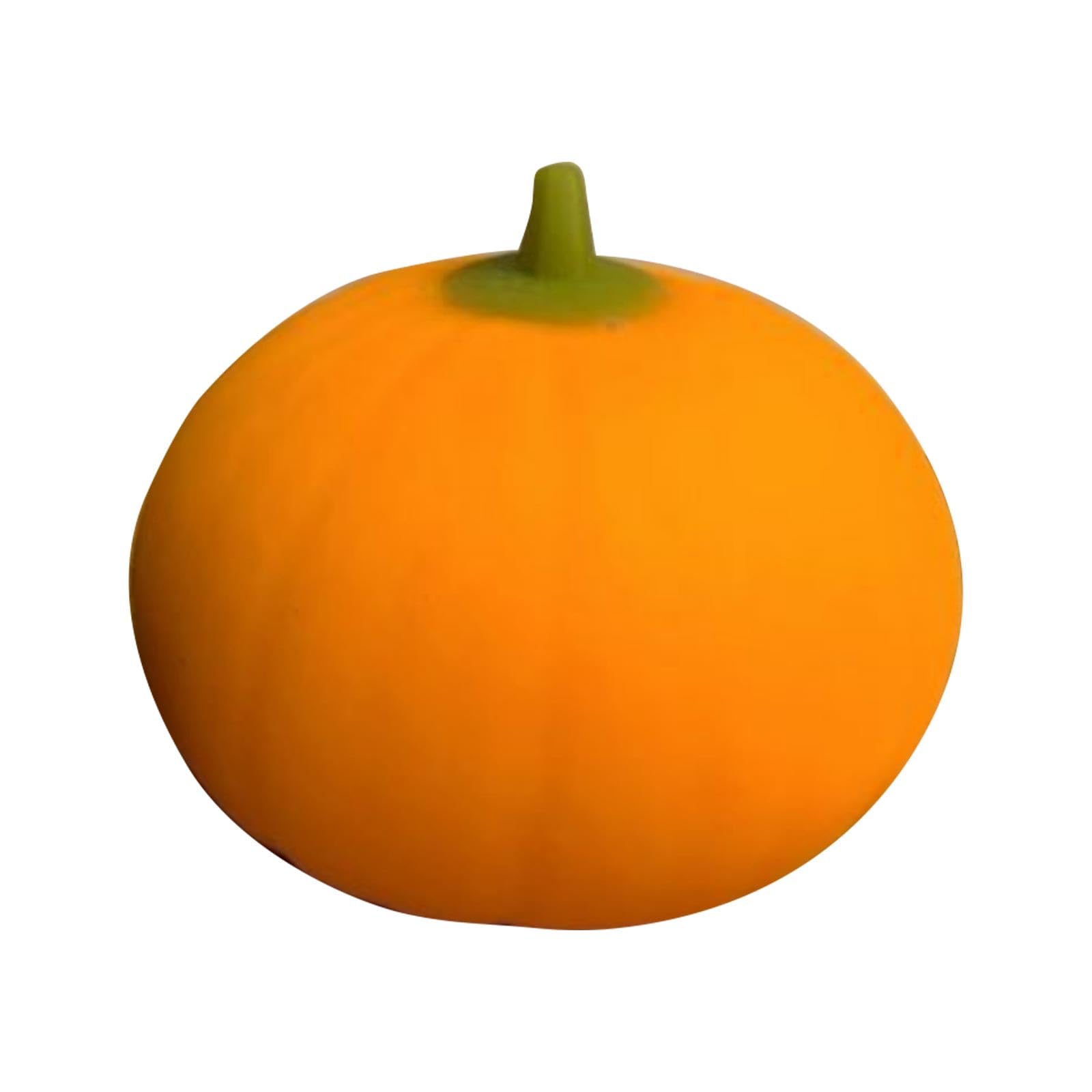 Pumpkin Stress Ball, Soft Squeeze Fidget Toy for Anxiety Relief, Realistic Vegetable Shaped Sensory Toy for Kids Adults, Hand Exercise Ball (Yellow)