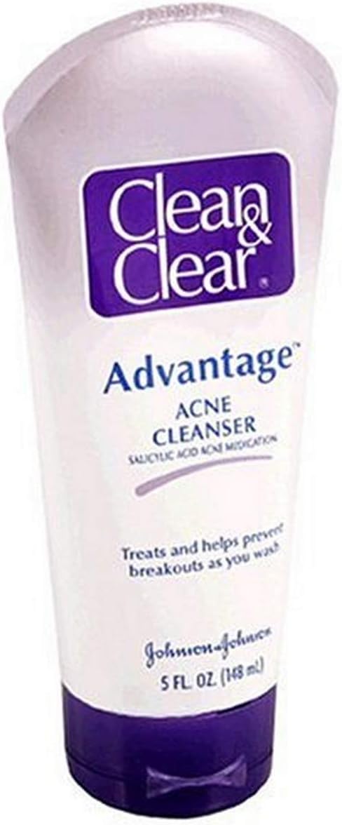 Clean & Clear Advantage Acne Cleanser, 5-Ounce Tubes (Pack of 3)