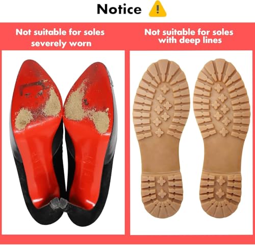 Gtippor 16 Pack Sole Protector For High Heel Shoes Red Bottom Sole Sticker Crystal Clear Sole Guard Protectors Anti Slip 16 Sheets For 8 Pairs Of Shoes Wear Resistant thumb #5
