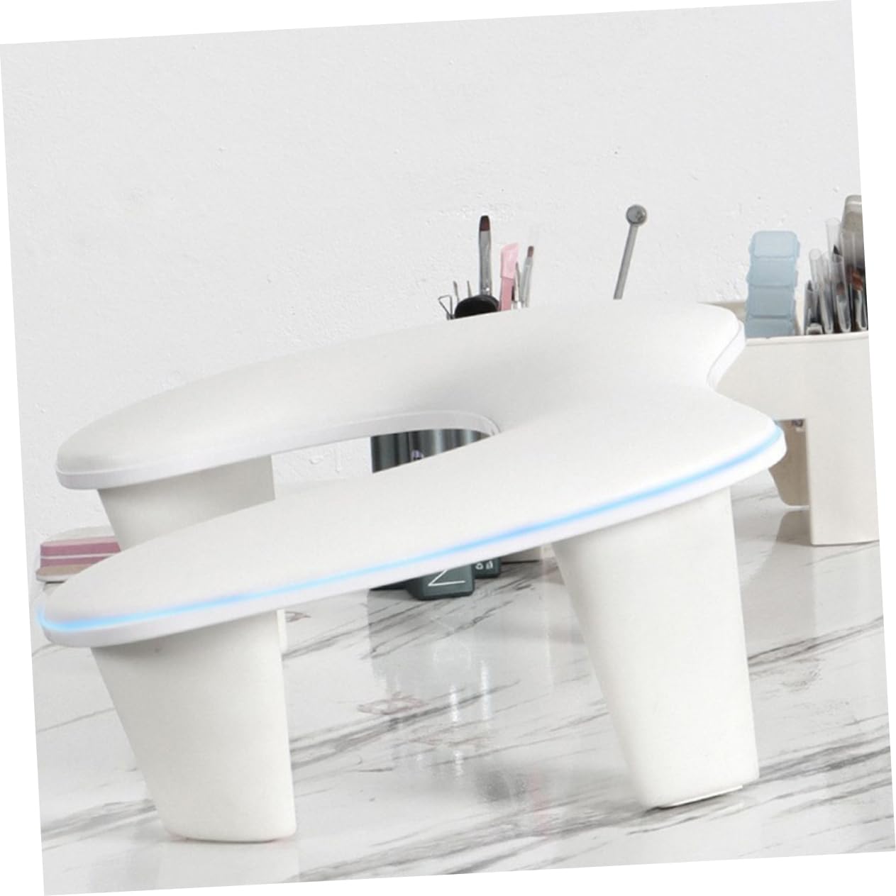 Cuscino poggiamani a forma di U per nail art, per tecnici delle unghie, portatile, per manicure, forniture per saloni