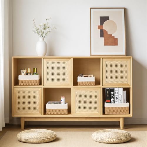 Geflochtener Aufbewahrungskorb mit Futter,4 Stück Körbchen Handgewebt Korb Boho DekoAufbewahrung Klein Geflochten Handgewebte Box aus Papierseil für Bad, Make-up,Tischplatten,Schrank(Jute) – Bild 5