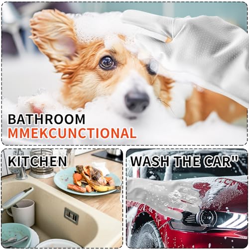 AOZUO Haustier Grooming Handschuhe, Waschhandschuhe für Hunde und Katzen, Fellpflegehandschuhe Silikon, hitzebeständige Badehandschuhe für Haustiere zum Massieren, Schrubben und Haarentfernen (Grau)