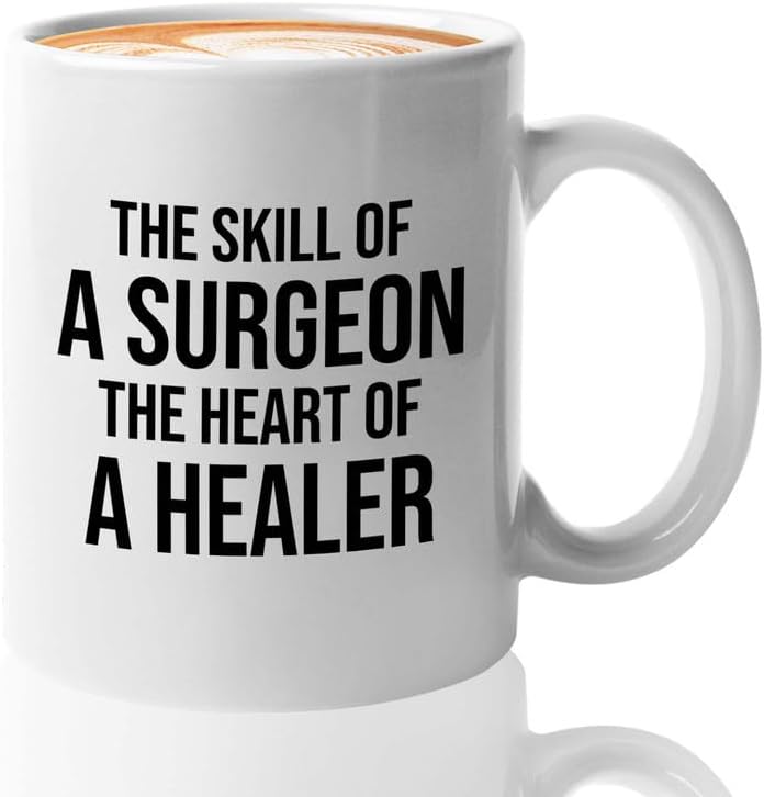 Taza de café de cirujano de 11 oz, color blanco - La habilidad de un cirujano - Recovery Doctor Sick Friends Enfermedad Enfermedad