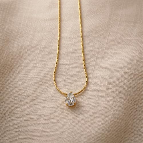 Image of RIDHVEE Anti-Tarnish Gold Plated Pendant Necklace for Women & Girls | Skin Friendly Lightweight Fashion Jewellery | Elegant Minimalist Chain Necklace & Gifting