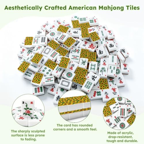 Set de Fichas American Mahjong VETEB XMMJ Acrílico miniatura 6