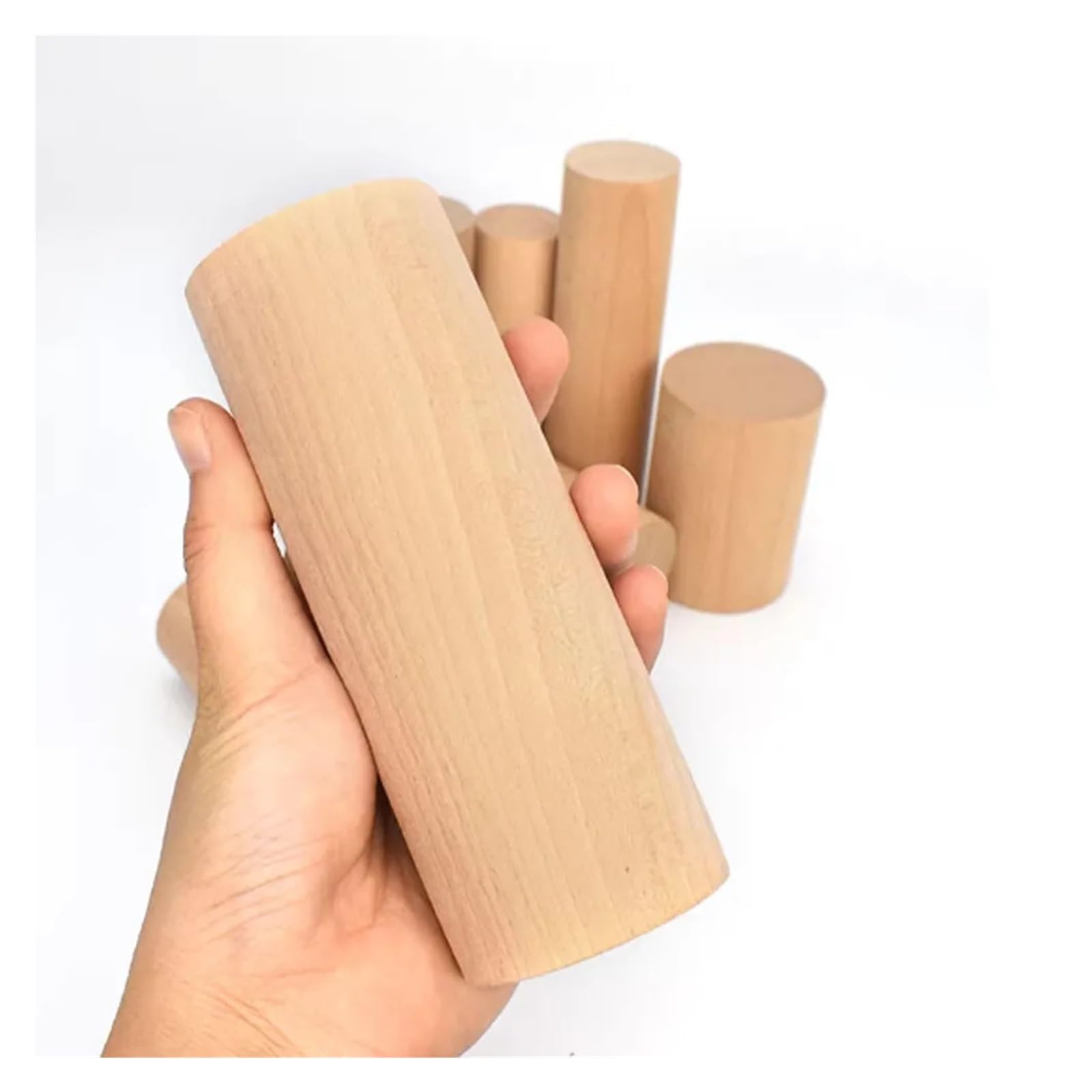 Palos De Madera 20-40Pcs Dia10mm Solid Round Wood Length 50mm-400mm DIY Construction Material Building Model Fine Wooden Strips(250x10mm,20pcs)