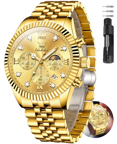 Montre homme OLEVS étanche en acier inoxydable montre argent classique à chiffres romains