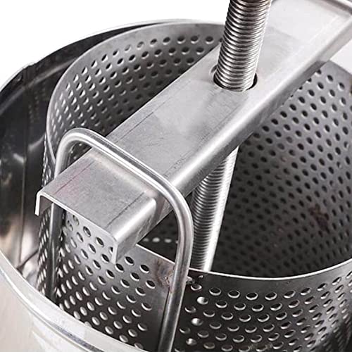 fikujap Manuelle Honigschleuder, Edelstahl-Weinfruchtpresse Mit T-Förmigem Griff, Honigpresse – Bild 5