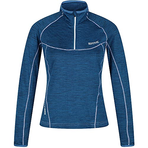 Image of Regatta Yonder Women's Fleece Half Zip T-Shirt, Blue Sapphire, 10