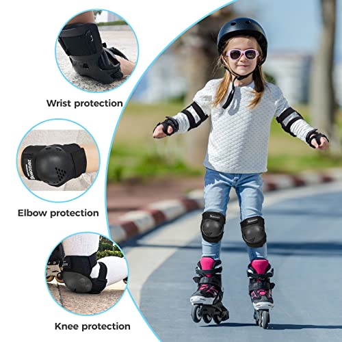 Image of BOSONER Kids /Youth Knee Pad Elbow Pads for Roller Skates Cycling BMX Bike Skateboard Inline Rollerblading, Skating Skatings Scooter Riding Sports