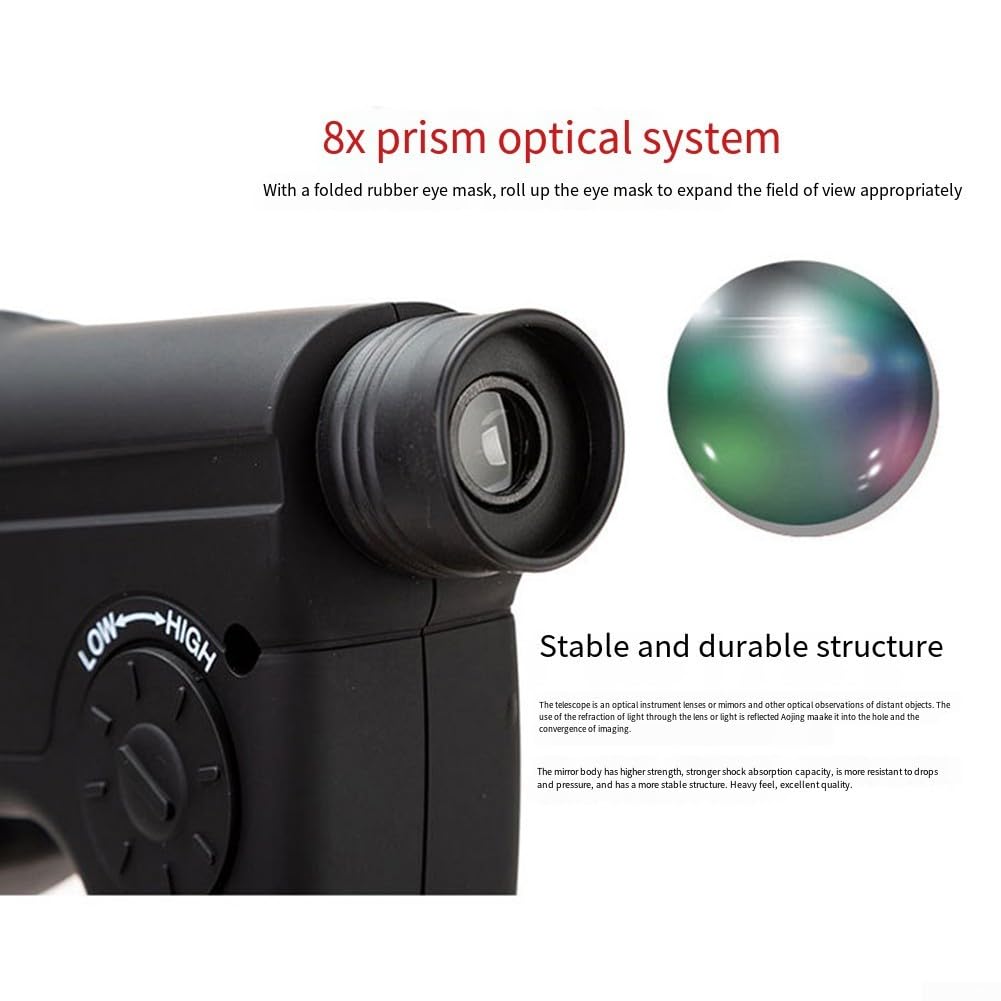Disco Parabólico de Sonido 8X con Monocular - para herramienta de Escucha para Vida Silvestre ABS 36x25cm