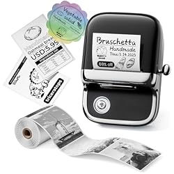 Phomemo M150 Upgrade Label Maker, Mini Bluetooth Thermal Label Printer, 2 Inch Label Maker Machine with Tape for Home, School, Office, with 400+ Fonts, 6000+ Icons, Compatible with Phone, PC