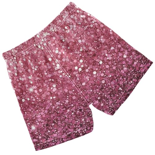 Pigsaly Boys Swim Trunks Rose Pink Dusty Pink Gradient Flashing Glitter Boys Board Shorts Swimsuit Swimwear Bathing Suit S2