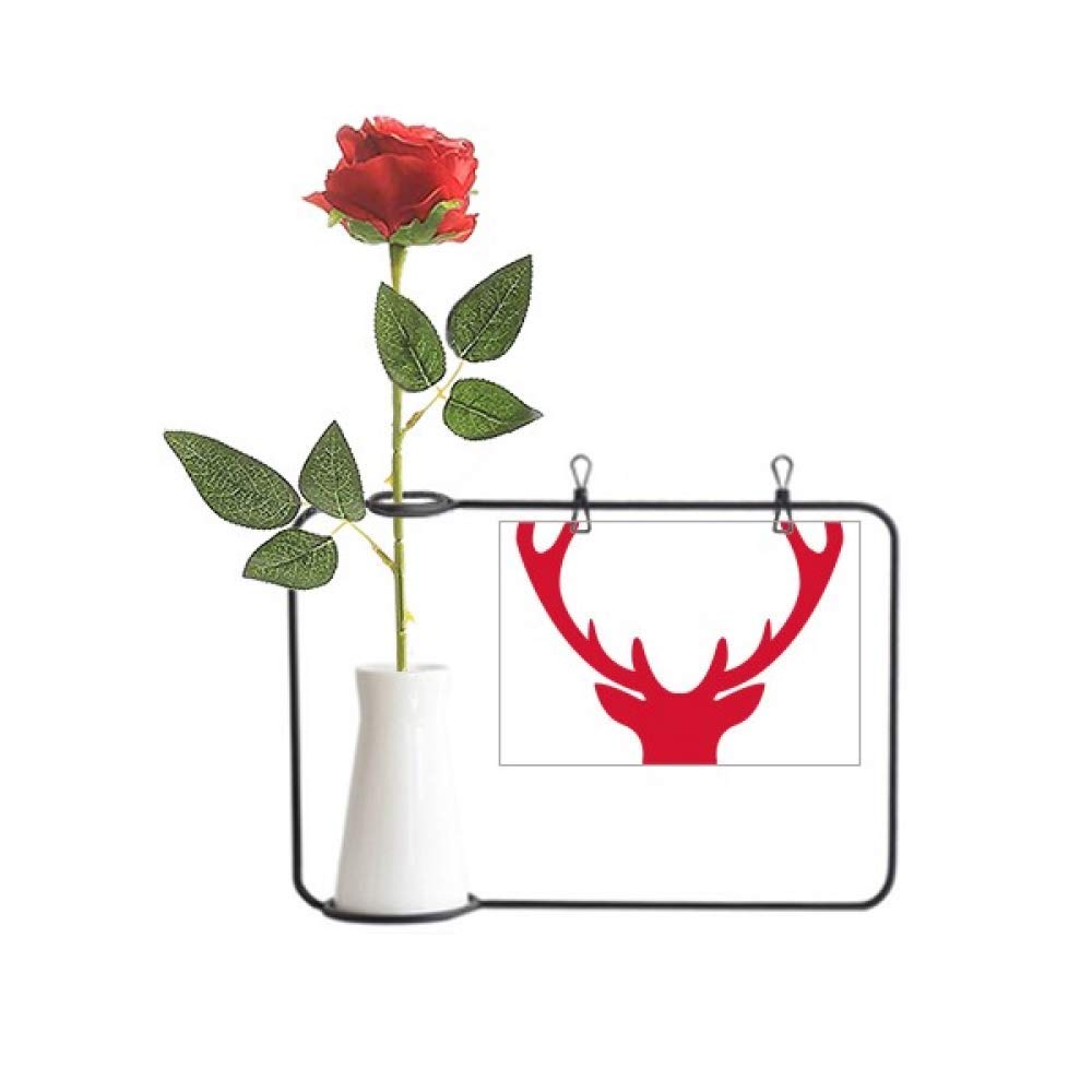Fleur artificielle de Noël rouge à suspendre pour décoration festive