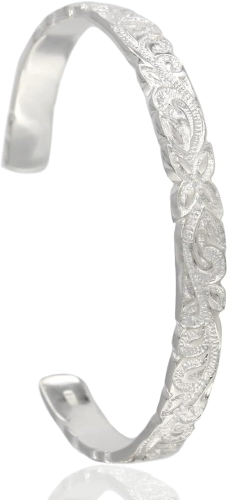 Amazon | ハワイアンジュエリー バングル シルバー 925 ブレスレット  