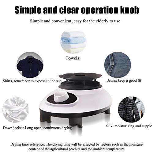 QIMO Clothes Dryer 220v Foldable Electric Portable Household Folding-Dry Machine Adjustable Timer Low Noise for Home,Laundry,Apartment 900W (Blue)