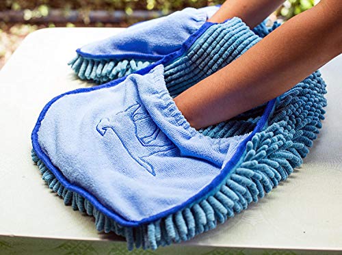Tuff Pupper Quick Dry Towel For Dogs | Ultra Absorbent Microfiber Shammy | Extra Large 35X15 Size For All Breeds | Comfortable Hand Pockets | Indoor Outdoor Use | Durable Material | Machine Washable #TOP7