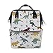 Produktbild Lafle Mumienrucksack Schultasche Wild Dinosaurier Rucksack Multifunktionale große Kapazität Wickeltasche Tragetasche für Damen Herren