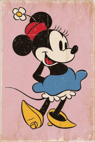 Póster Minnie Mouse   Retro   cartel económico, póster XXL
