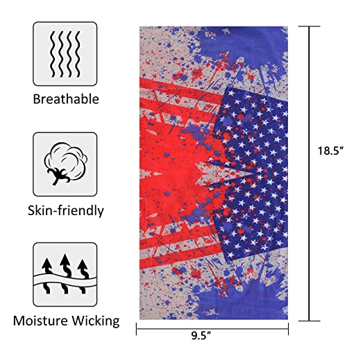 Temminc Dust Neck Gaiter, Seamless Magic Scarf, Headband Balaclava Bandana Headwear, Skull Face Mask Buff For Sport 4 Pack #TOP1