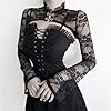 Gothic Shrug Goth Lace Bridal Bolero Shrugs For Evening Dresses Sheer Long Sleeve Crop Top Victorian Fairy Core Festival Rave Wedding #2