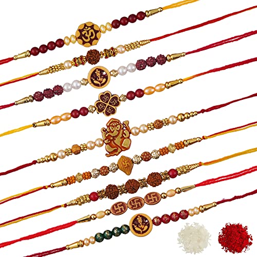 Image of eCraftIndia Silver Floral Designer Rakhi for Brother | Raksha Bandhan Rakhi for Bhai Bhaiya