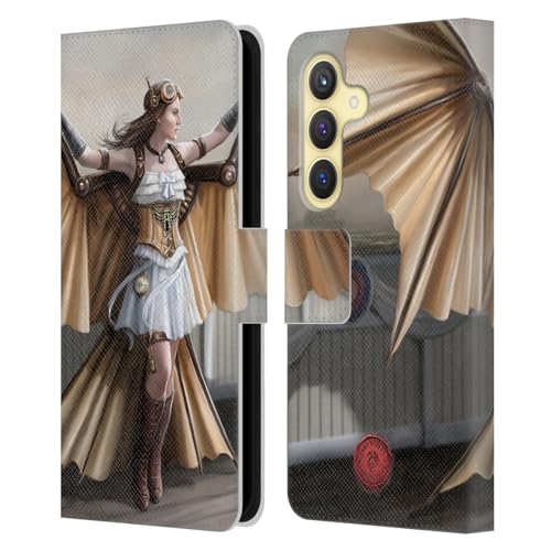 Carcasa Samsung S24 5G tipo libro Anne Stokes Aviador cuero